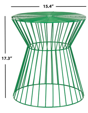 Safavieh Adele Iron Wire Stool - Mid-Century Inspired Accent Seat For Modern Interiors, Versatile & Stylish Green FOX4511D