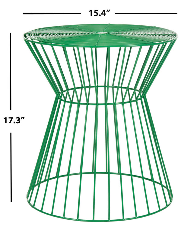 Safavieh Adele Iron Wire Stool - Mid-Century Inspired Accent Seat For Modern Interiors, Versatile & Stylish Green FOX4511D