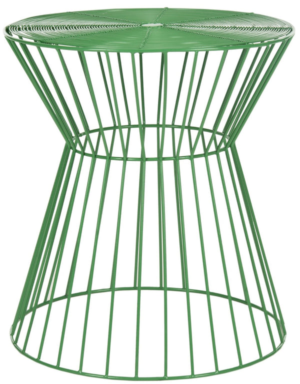Safavieh Adele Iron Wire Stool - Mid-Century Inspired Accent Seat For Modern Interiors, Versatile & Stylish Green FOX4511D