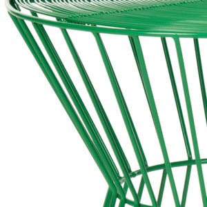 Safavieh Adele Iron Wire Stool - Mid-Century Inspired Accent Seat For Modern Interiors, Versatile & Stylish Green FOX4511D