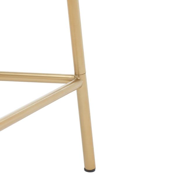 Safavieh Addison Luxe Wire-Weaved Bar Stool – Modern Gold Finish For Upscale Dining & Entertaining Spaces FOX4516A