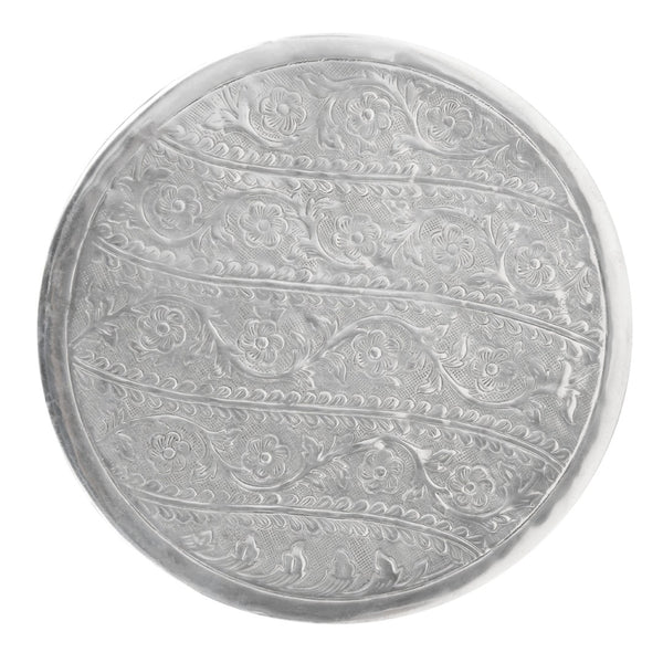 Safavieh Adrien Contemporary Silver End Table With Intricate Pattern - Stylish Accent For Any Space FOX4518A