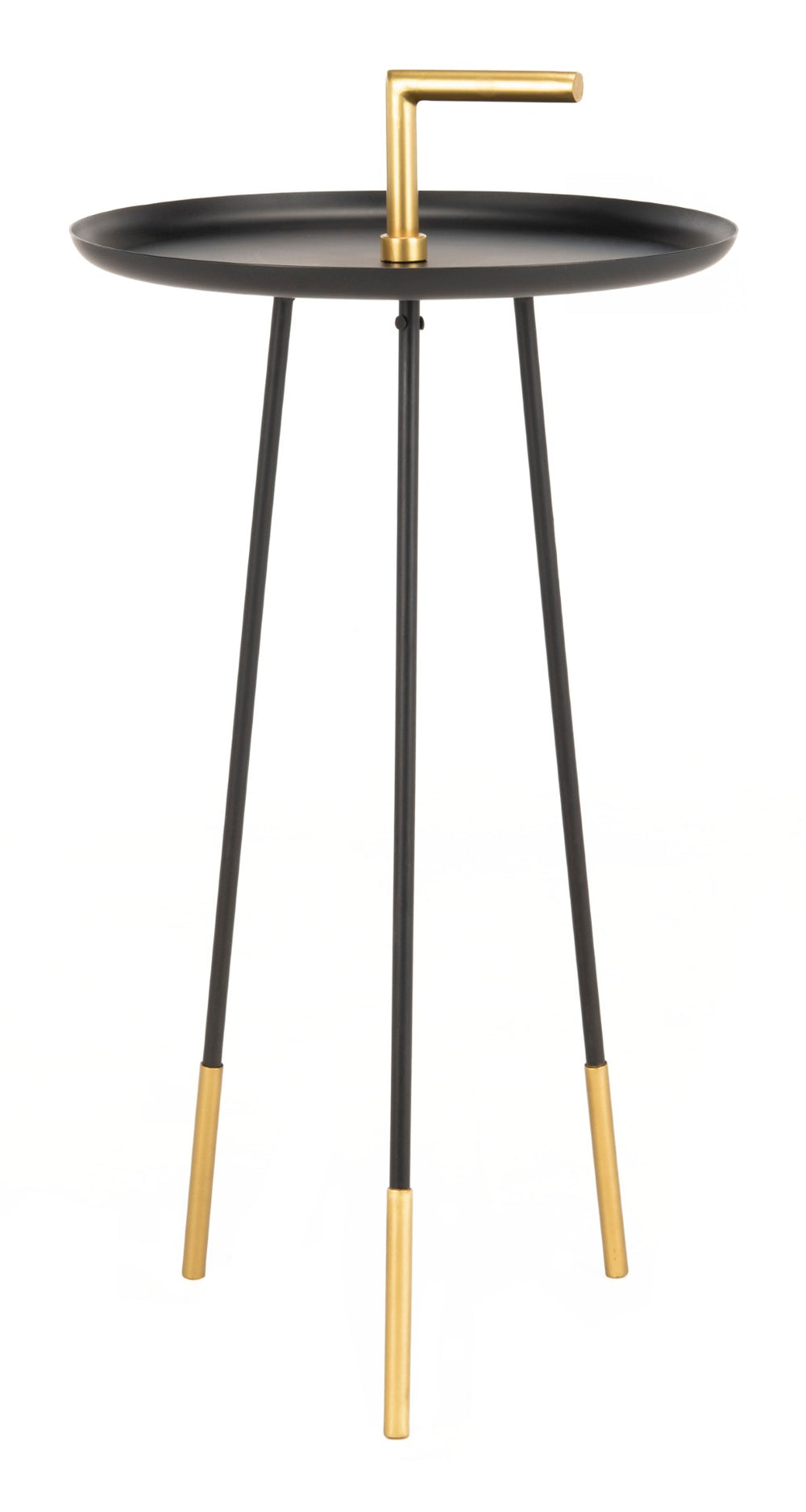 Safavieh Delia Mid-Century Modern Side Table With Gold Accents & Integrated Handle For Easy Portability FOX4524A