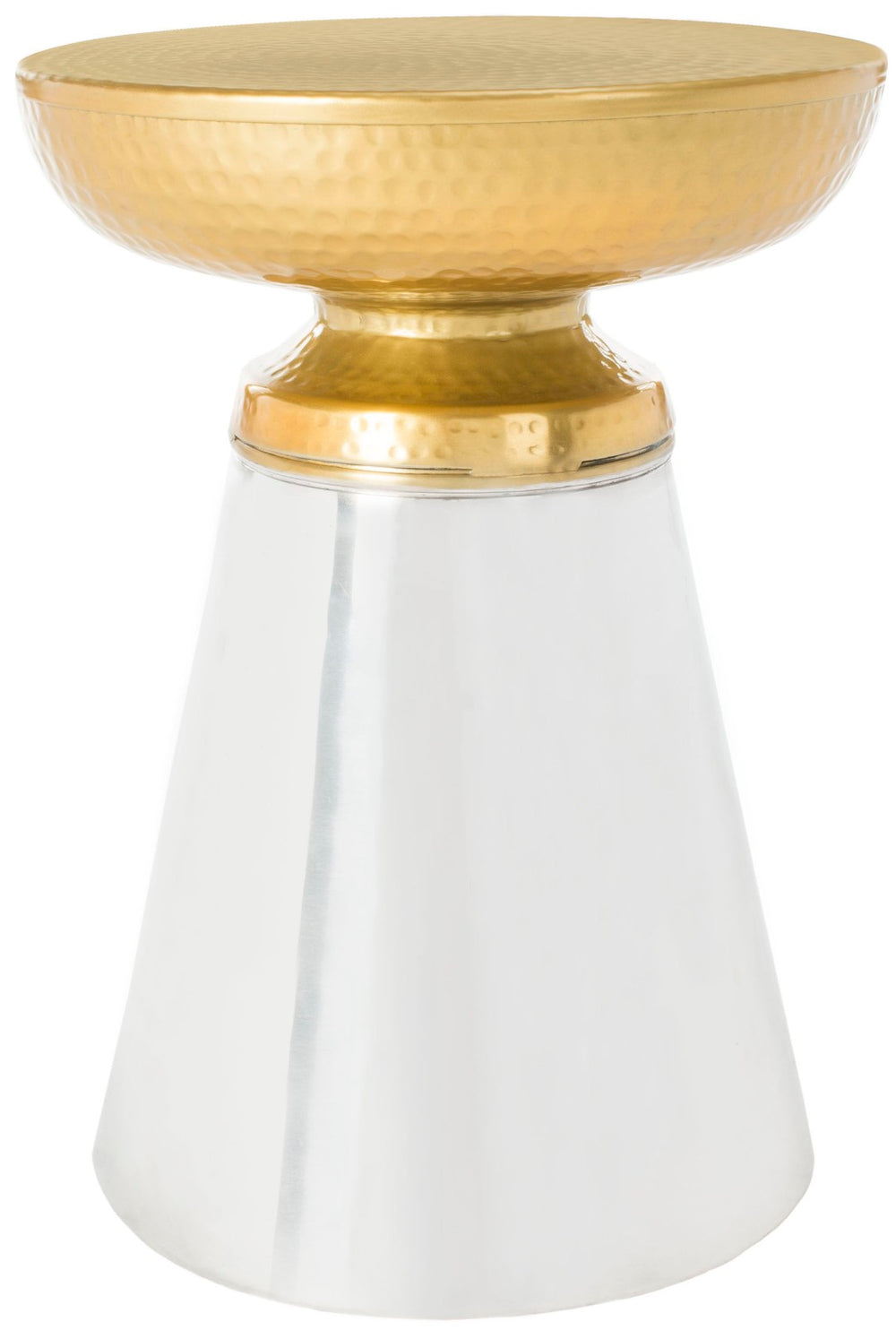 Safavieh Dov Contemporary Drum Side Table In Luxe Gold Finish - Elegant Accent For Modern Living Spaces FOX4526A