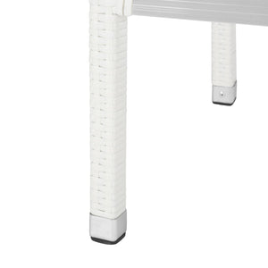 Safavieh BETHEL Stackable Barstool for Indoor & Outdoor Use | Durable Aluminum Frame & Stylish Design White FOX5201C