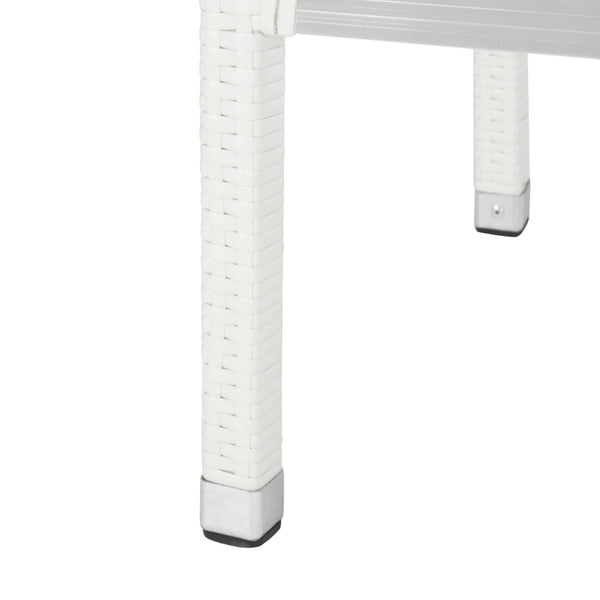 Safavieh BETHEL Stackable Barstool for Indoor & Outdoor Use | Durable Aluminum Frame & Stylish Design White FOX5201C