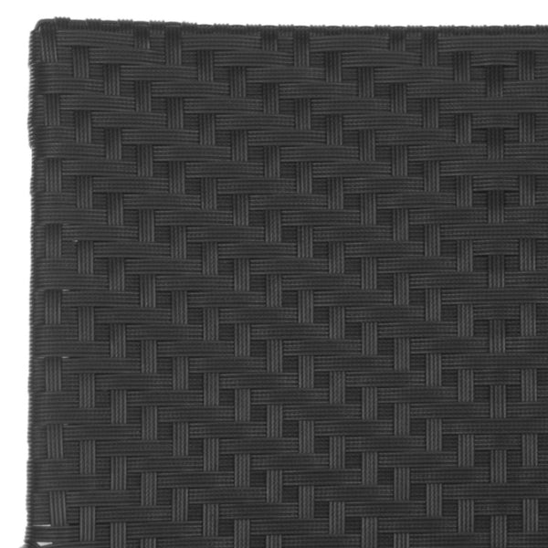 Safavieh CORDOVA Stackable Arm Chairs in Black PE Wicker – Lightweight, Durable Seating for Indoor & Outdoor Use FOX5206A-SET2