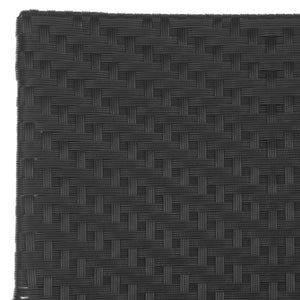 Safavieh CORDOVA Stackable Arm Chairs in Black PE Wicker – Lightweight, Durable Seating for Indoor & Outdoor Use FOX5206A-SET2