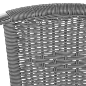 Safavieh WRANGELL Arm Chair - Stylish Stackable Seating for Indoor & Outdoor Use - Modern Teal Design Grey FOX5207C-SET2