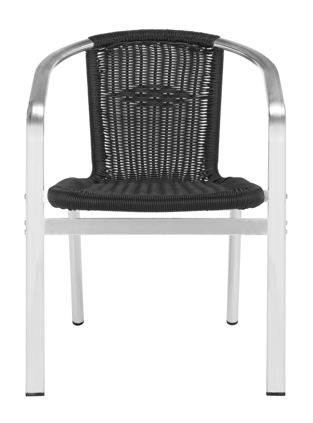 Safavieh WRANGELL Arm Chair - Stylish Stackable Seating for Indoor & Outdoor Use - Modern Teal Design Black FOX5207E-SET2