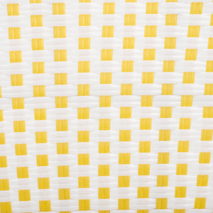 Safavieh HOOPER Armchair - Elegant Stacking Design for Coastal Charm in Indoor and Outdoor Spaces Yellow / White FOX5209D-SET2