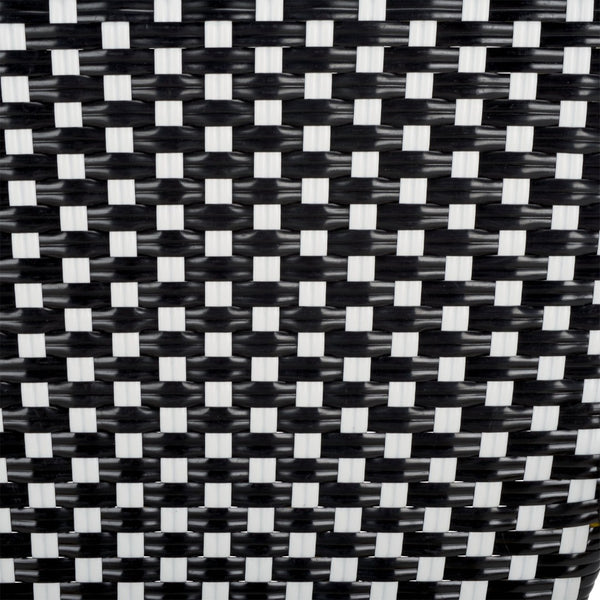 Safavieh SALCHA Stylish Black & White Side Chairs – Durable, Weather-Ready Bistro Seating for Indoor & Outdoor Use FOX5210H-SET2