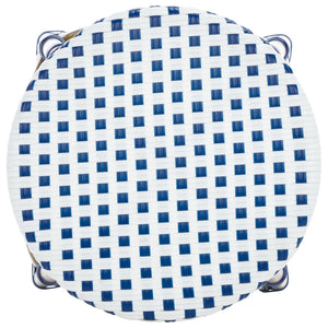 Safavieh Kipnuk Coastal Bar Stool In Blue/White – Chic Indoor/Outdoor Seating For Kitchen & Patio Charm FOX5211A