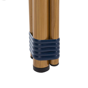 Safavieh Kipnuk Coastal Farmhouse Bar Stool - Navy & White Rattan, Indoor/Outdoor Bistro Style Seating FOX5211D
