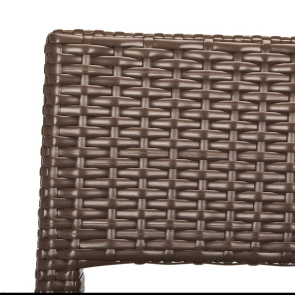Safavieh LANDRY Barstool - Modern Indoor/Outdoor Seating with Stylish Wicker Design and Durable Metal Accents Brown FOX5212B