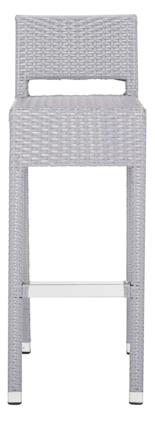 Safavieh LANDRY Barstool - Modern Indoor/Outdoor Seating with Stylish Wicker Design and Durable Metal Accents Grey FOX5212D