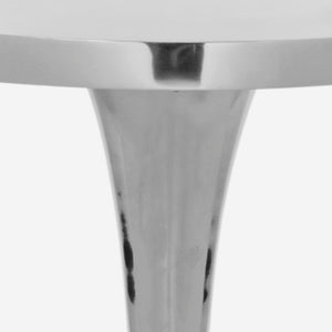 Safavieh Galium Aluminum Round Top Side Table: Modern Minimalist Design For Indoor & Outdoor Elegance Silver FOX5500A