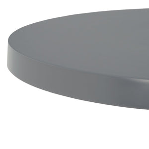 Safavieh Galium Aluminum Round Top Side Table: Modern Minimalist Design For Indoor & Outdoor Elegance Dark Grey FOX5500B