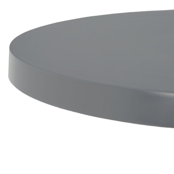 Safavieh Galium Aluminum Round Top Side Table: Modern Minimalist Design For Indoor & Outdoor Elegance Dark Grey FOX5500B