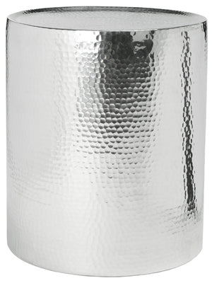 Safavieh Polonium Occasional Table - Chic Hammered Accent Piece For Modern Living Spaces And Stylish Decor Silver FOX5502A
