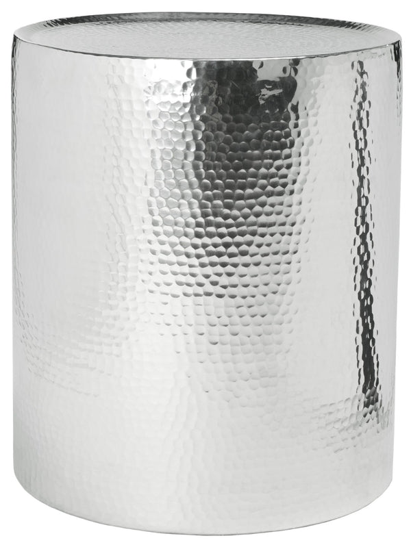 Safavieh Polonium Occasional Table - Chic Hammered Accent Piece For Modern Living Spaces And Stylish Decor Silver FOX5502A