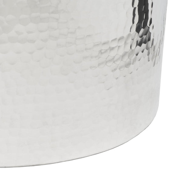 Safavieh Polonium Occasional Table - Chic Hammered Accent Piece For Modern Living Spaces And Stylish Decor Silver FOX5502A
