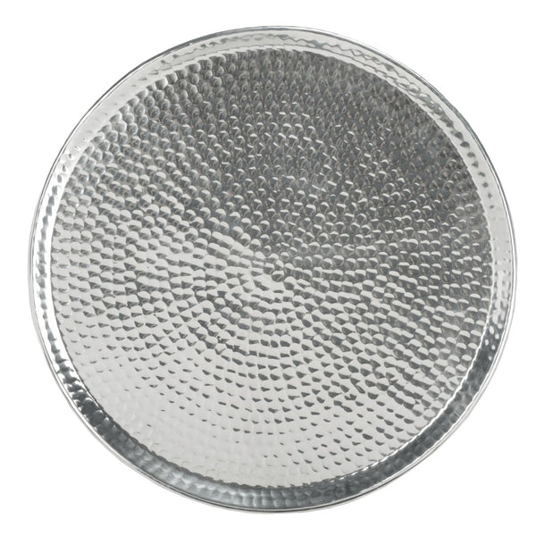 Safavieh Polonium Occasional Table - Chic Hammered Accent Piece For Modern Living Spaces And Stylish Decor Silver FOX5502A