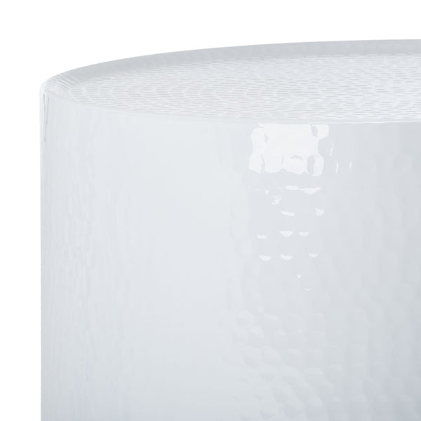 Safavieh Polonium Occasional Table - Chic Hammered Accent Piece For Modern Living Spaces And Stylish Decor White FOX5502B