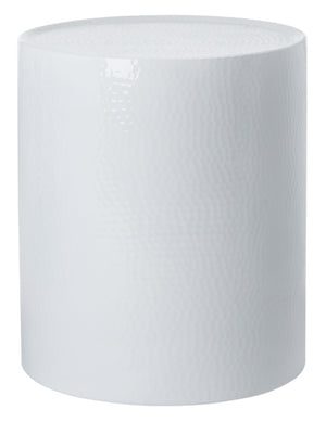 Safavieh Polonium Occasional Table - Chic Hammered Accent Piece For Modern Living Spaces And Stylish Decor White FOX5502B