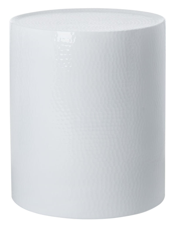 Safavieh Polonium Occasional Table - Chic Hammered Accent Piece For Modern Living Spaces And Stylish Decor White FOX5502B
