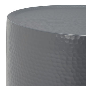 Safavieh Polonium Occasional Table - Chic Hammered Accent Piece For Modern Living Spaces And Stylish Decor Dark Grey FOX5502C