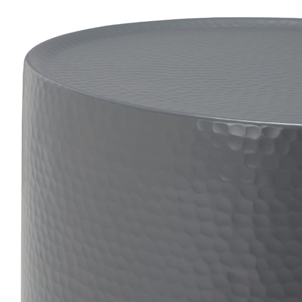 Safavieh Polonium Occasional Table - Chic Hammered Accent Piece For Modern Living Spaces And Stylish Decor Dark Grey FOX5502C
