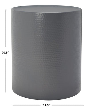 Safavieh Polonium Occasional Table - Chic Hammered Accent Piece For Modern Living Spaces And Stylish Decor Dark Grey FOX5502C