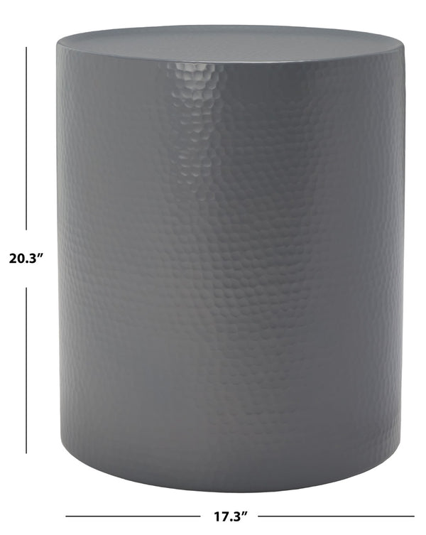 Safavieh Polonium Occasional Table - Chic Hammered Accent Piece For Modern Living Spaces And Stylish Decor Dark Grey FOX5502C