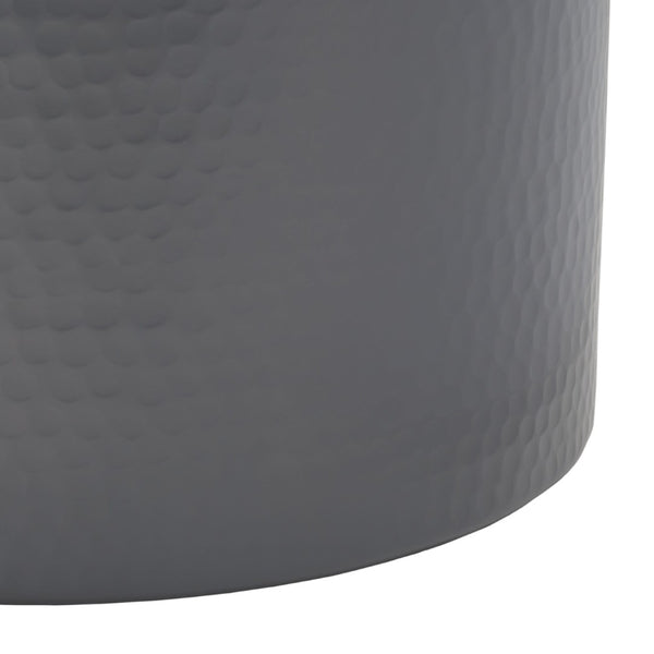 Safavieh Polonium Occasional Table - Chic Hammered Accent Piece For Modern Living Spaces And Stylish Decor Dark Grey FOX5502C