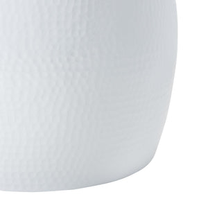 Safavieh Vanadium Round Hammered Stool – Modern Minimalist Accent Table For Stylish Living Spaces & Decor White FOX5504B