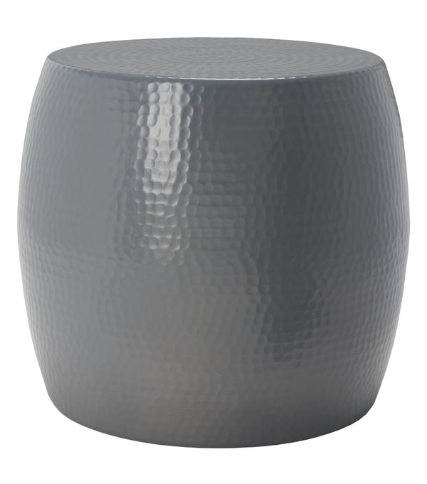 Safavieh Vanadium Round Hammered Stool – Modern Minimalist Accent Table For Stylish Living Spaces & Decor Dark Grey FOX5504C