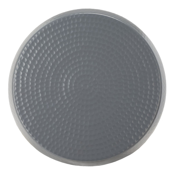Safavieh Vanadium Round Hammered Stool – Modern Minimalist Accent Table For Stylish Living Spaces & Decor Dark Grey FOX5504C