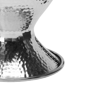 Safavieh Radium Sculptural Hammered Stool - Elegant Hourglass Accent For Modern And Traditional Spaces Silver FOX5505A