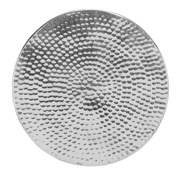 Safavieh Radium Sculptural Hammered Stool - Elegant Hourglass Accent For Modern And Traditional Spaces Silver FOX5505A