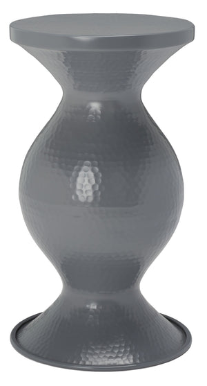 Safavieh Radium Sculptural Hammered Stool - Elegant Hourglass Accent For Modern And Traditional Spaces Dark Grey FOX5505C