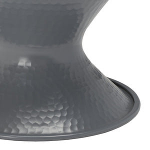Safavieh Radium Sculptural Hammered Stool - Elegant Hourglass Accent For Modern And Traditional Spaces Dark Grey FOX5505C