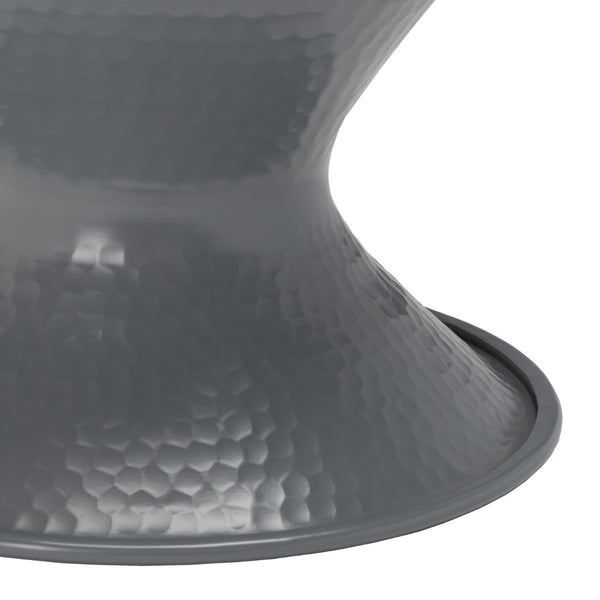 Safavieh Radium Sculptural Hammered Stool - Elegant Hourglass Accent For Modern And Traditional Spaces Dark Grey FOX5505C
