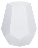 Safavieh Aidan Hammered Aluminum Stool White FOX5509B