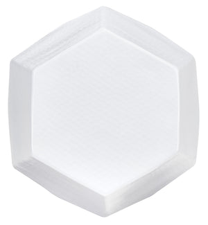 Safavieh Aidan Hammered Aluminum Stool White FOX5509B