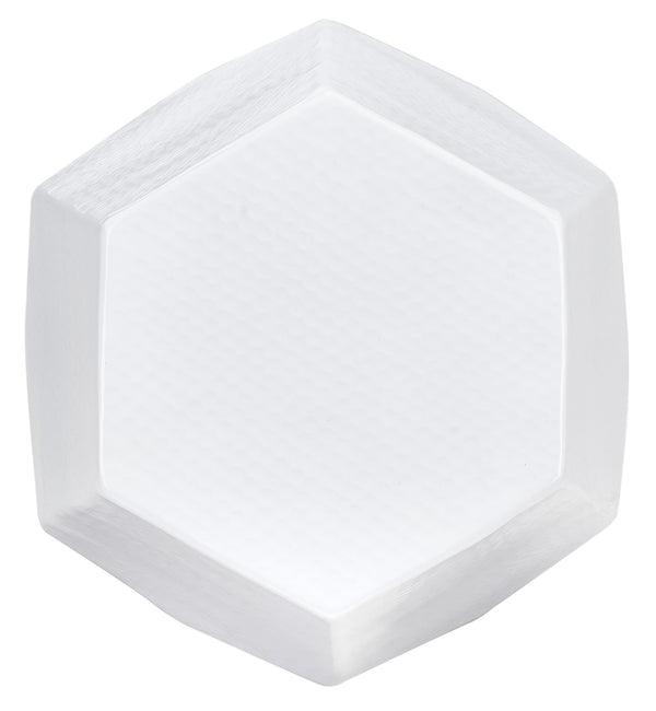 Safavieh Aidan Hammered Aluminum Stool White FOX5509B