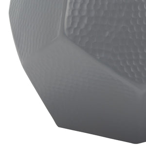 Safavieh Aidan Hammered Aluminum Stool - Modern Glam Accent Piece For Stylish Seating And Decor Versatility Dark Grey FOX5509C