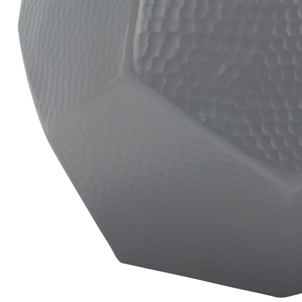 Safavieh Aidan Hammered Aluminum Stool - Modern Glam Accent Piece For Stylish Seating And Decor Versatility Dark Grey FOX5509C