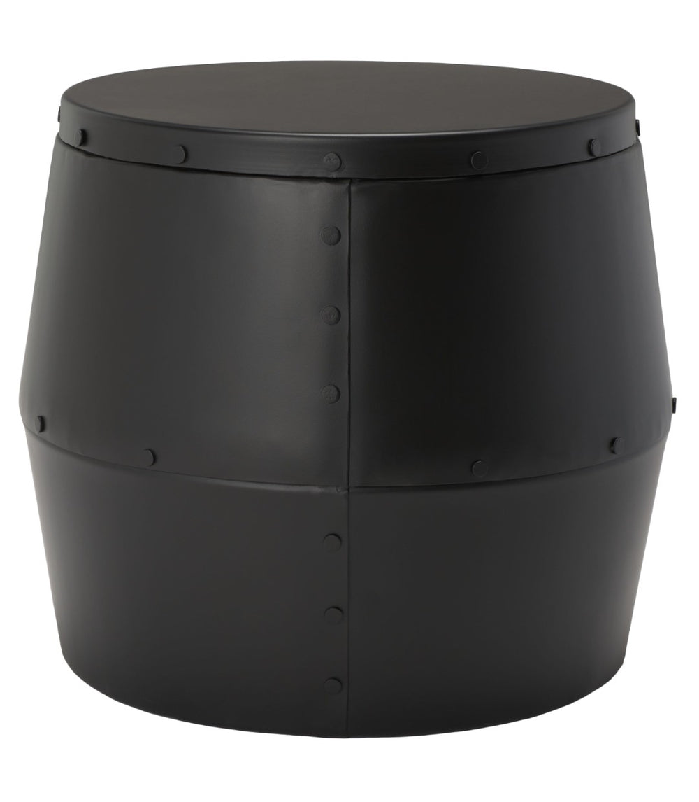 Safavieh Cerium Vintage-Industrial Drum Stool - Versatile Accent Piece & Extra Seating For Any Space FOX5512A