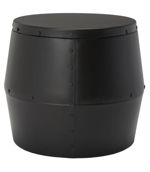 Safavieh Cerium Vintage-Industrial Drum Stool - Versatile Accent Piece & Extra Seating For Any Space FOX5512A